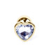 Luxusní anální kolík Jewellery Gold Heart PLUG- Clear
