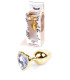 Luxusní anální kolík Jewellery Gold Heart PLUG- Clear
