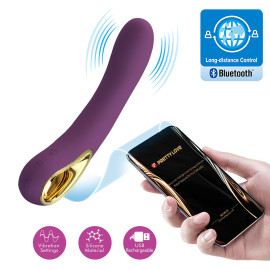 Vibrator Ethan purple, 12 vibration functions Mobile APP
