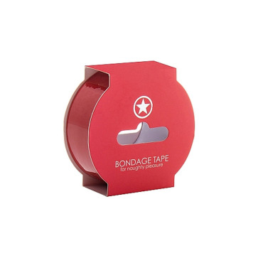 Nelepivá bondage páska červená