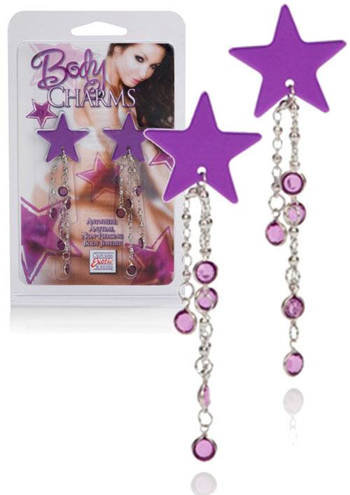 Šperk na bradavky Body Charms Purple Star